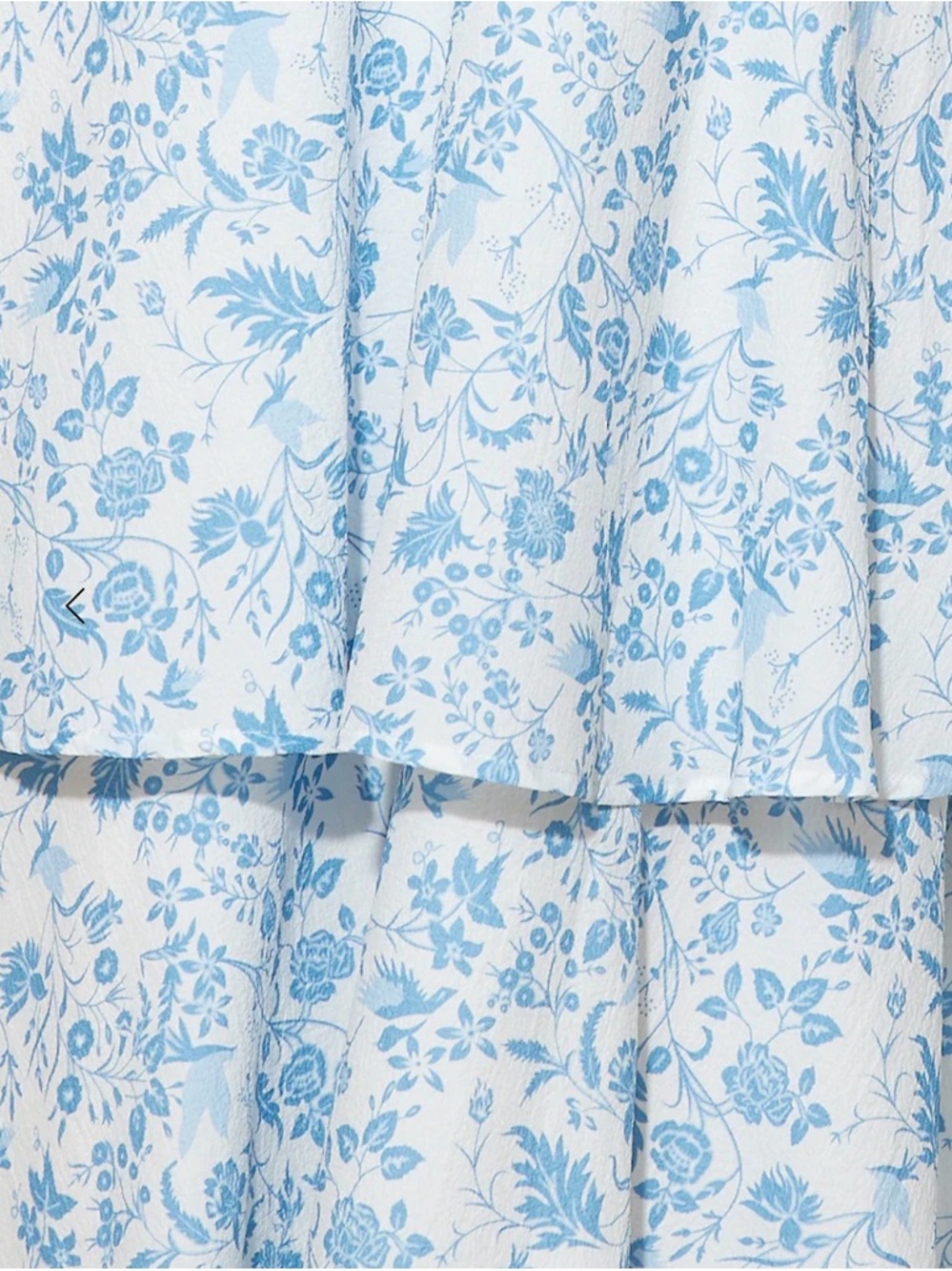 Hello Molly NWT Full of Fun Maxi Dress Light Blue Floral Tiered Ruffle Tie Back - Picture 3 of 4